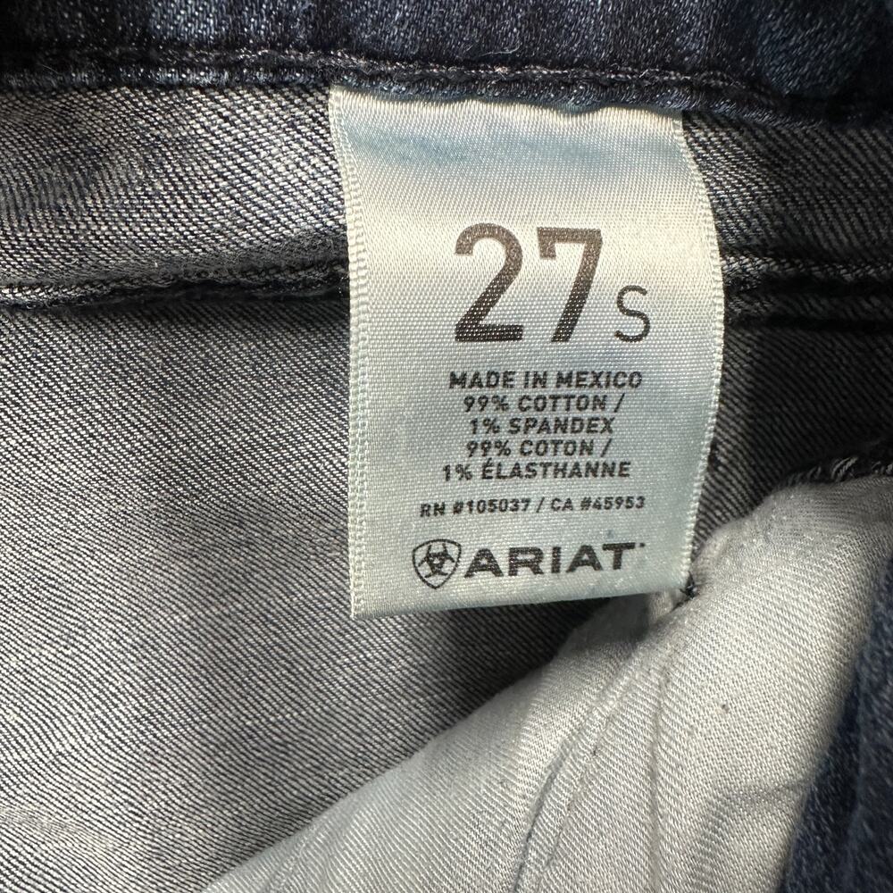 Ariat Denim Trouser Y2K Jeans Flared Womens 27S 27x30 Dark Wash Mid Rise EUC - Picture 7 of 9